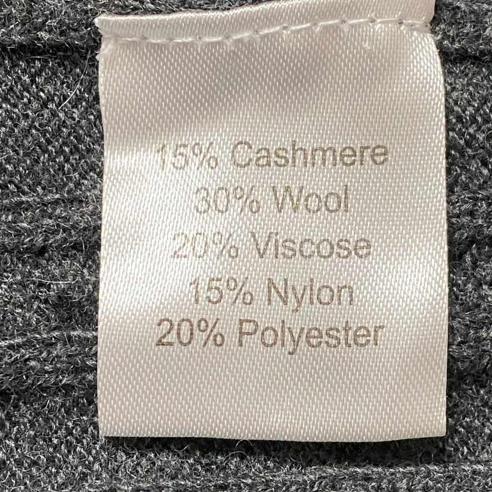 KALLSPIN Cashmere‎ Wool Other Fiber Blend Mens Sweater Size XL Gray Pullover